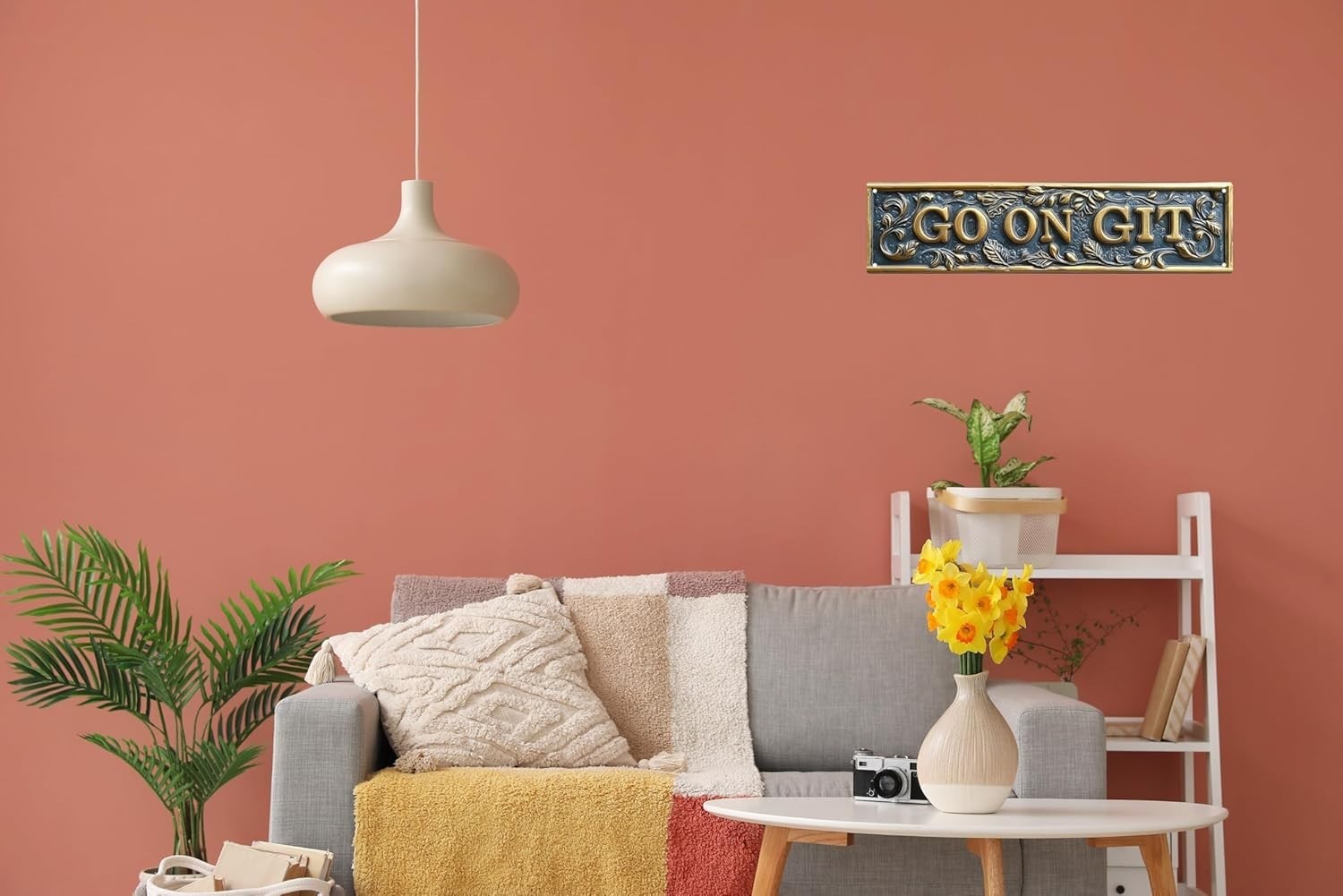 Go On Git Street Sign Retro Funny Wall Decor Metal Tin Signs Fall Season Horror