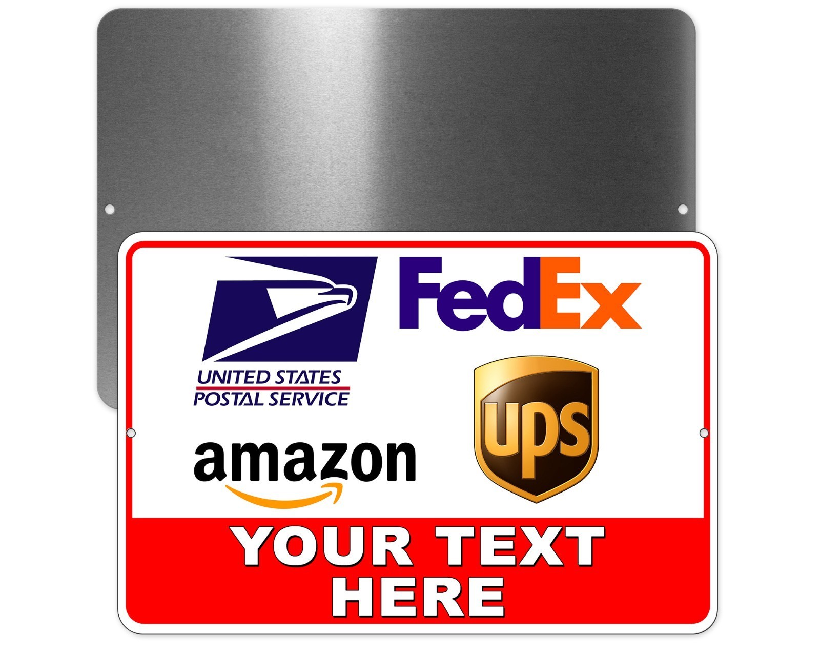 CUSTOM «YOUR TEXT HERE» PACKAGE DELIVERY SIGN DELIVERY INSTRUCTIONS Personalized
