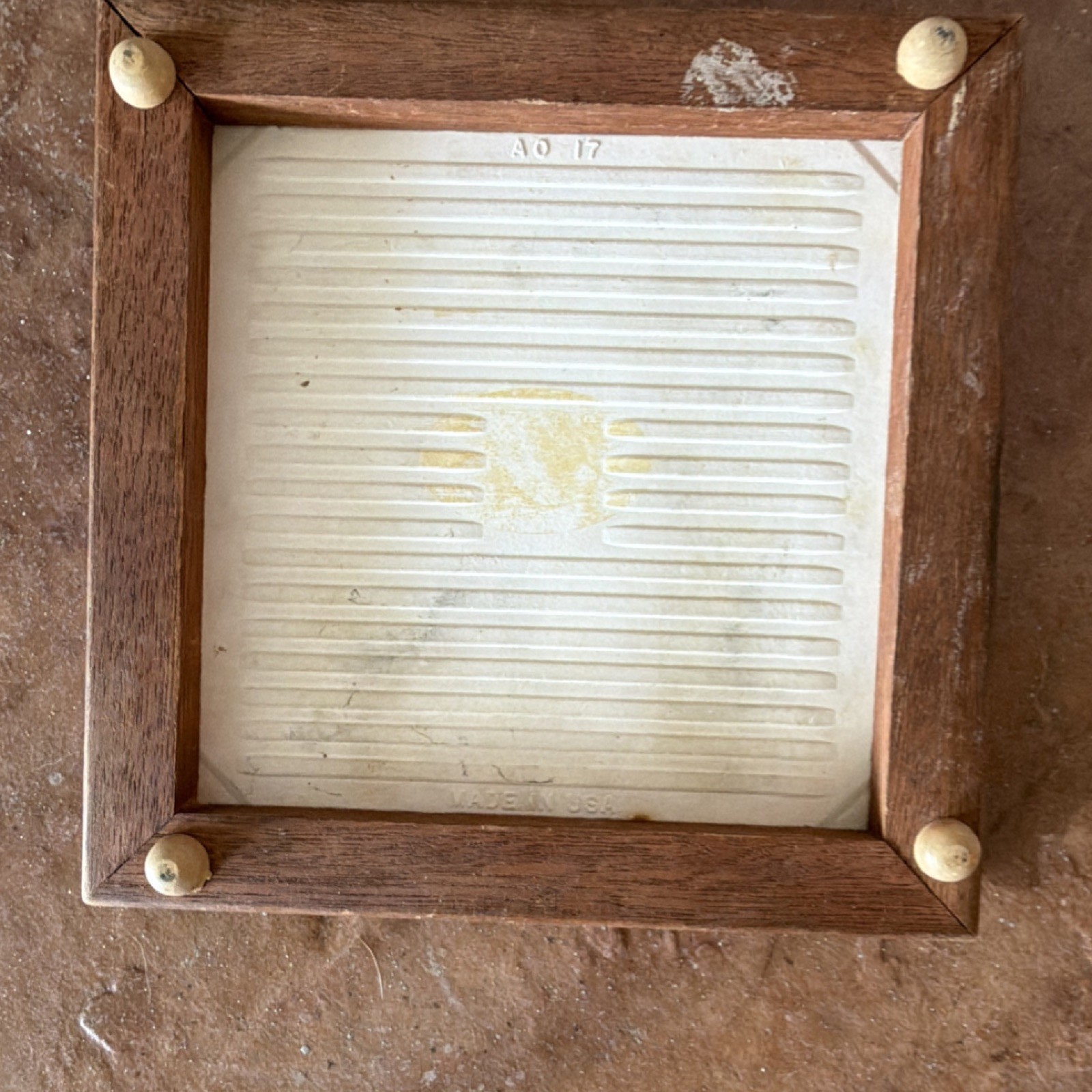Kitchen Prayer Framed Wood Plaque Brown/White Square 8in