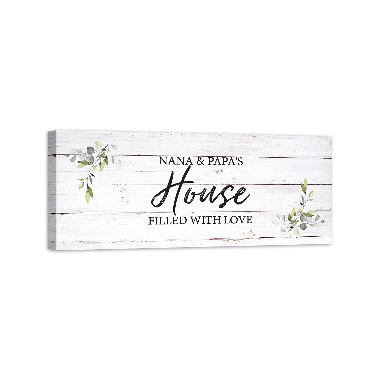 Grandparents Canvas Print Wall Art Modern Décor For Living Room Gift Ideas 8×24