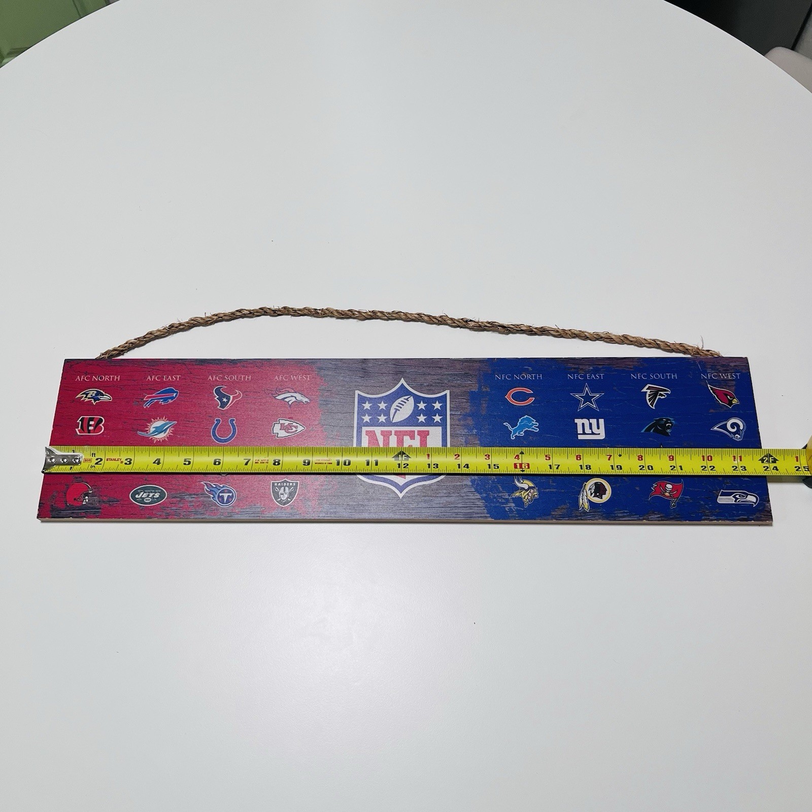 NFL Teams Wooden Hanging Sign Football Decor, Sports Plaque for Any Room