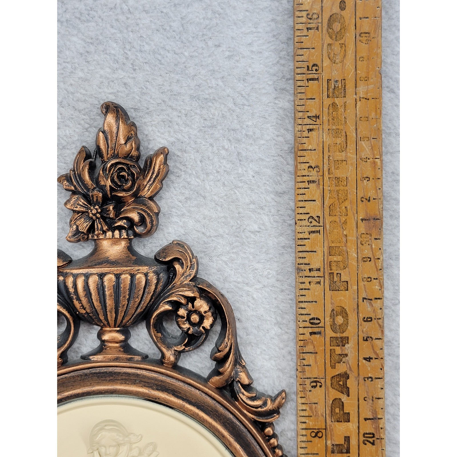 Vintage Dart Ind 4088 Syroco Wall Plaque Neoclassical Woman Bronze Cream 15″