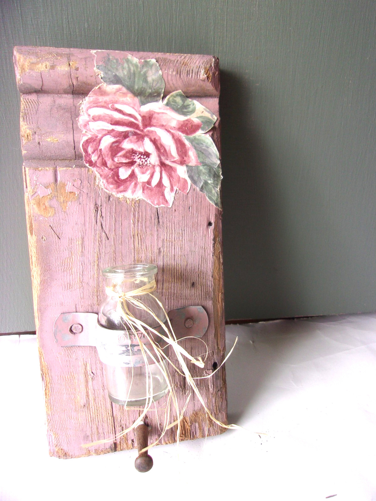 RuStic Prim WoOd PliNth CoUnTRy GaRDeN VaSe WaLL DeCor Porch- Door- SheShed 11×5