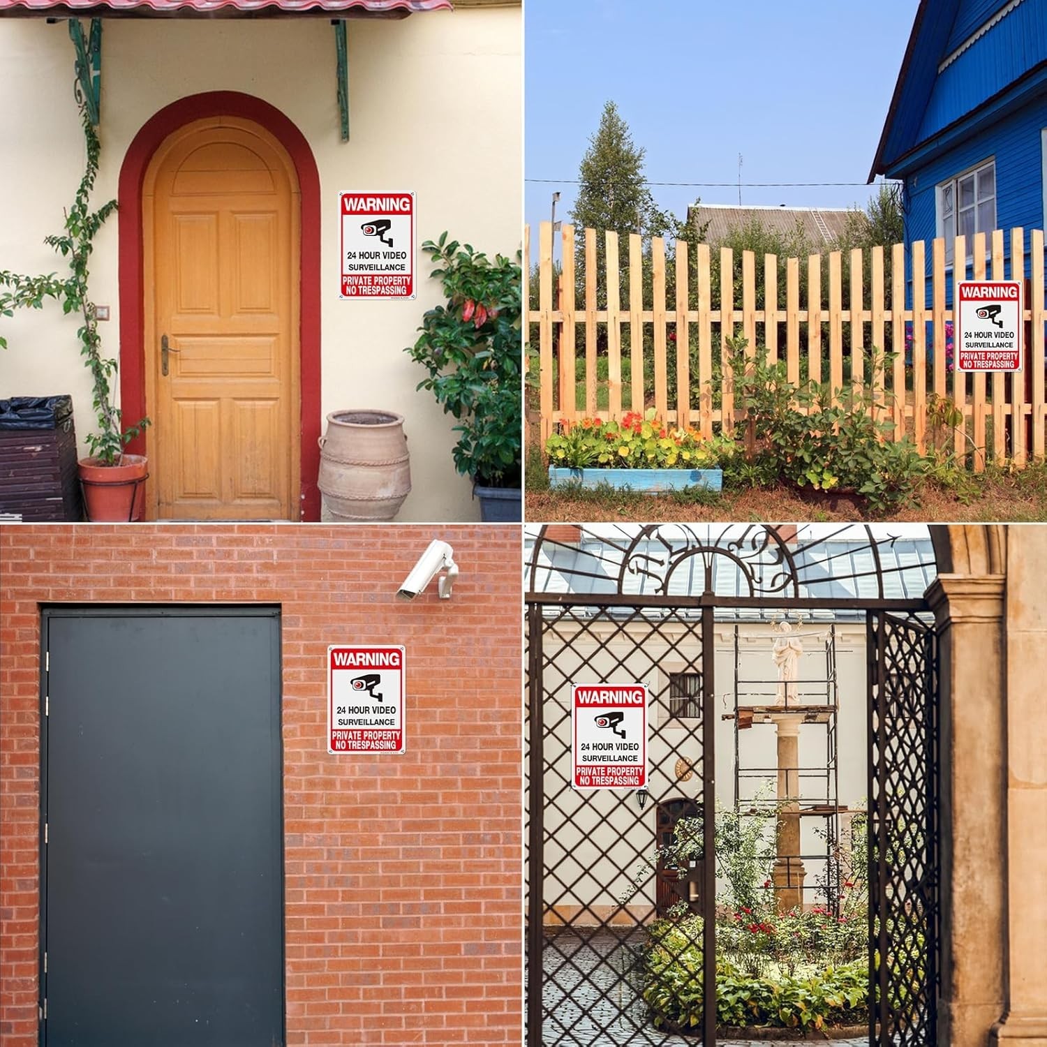 Video Surveillance Security Signs – 2-Pack UV-Resistant & Waterproof Aluminum