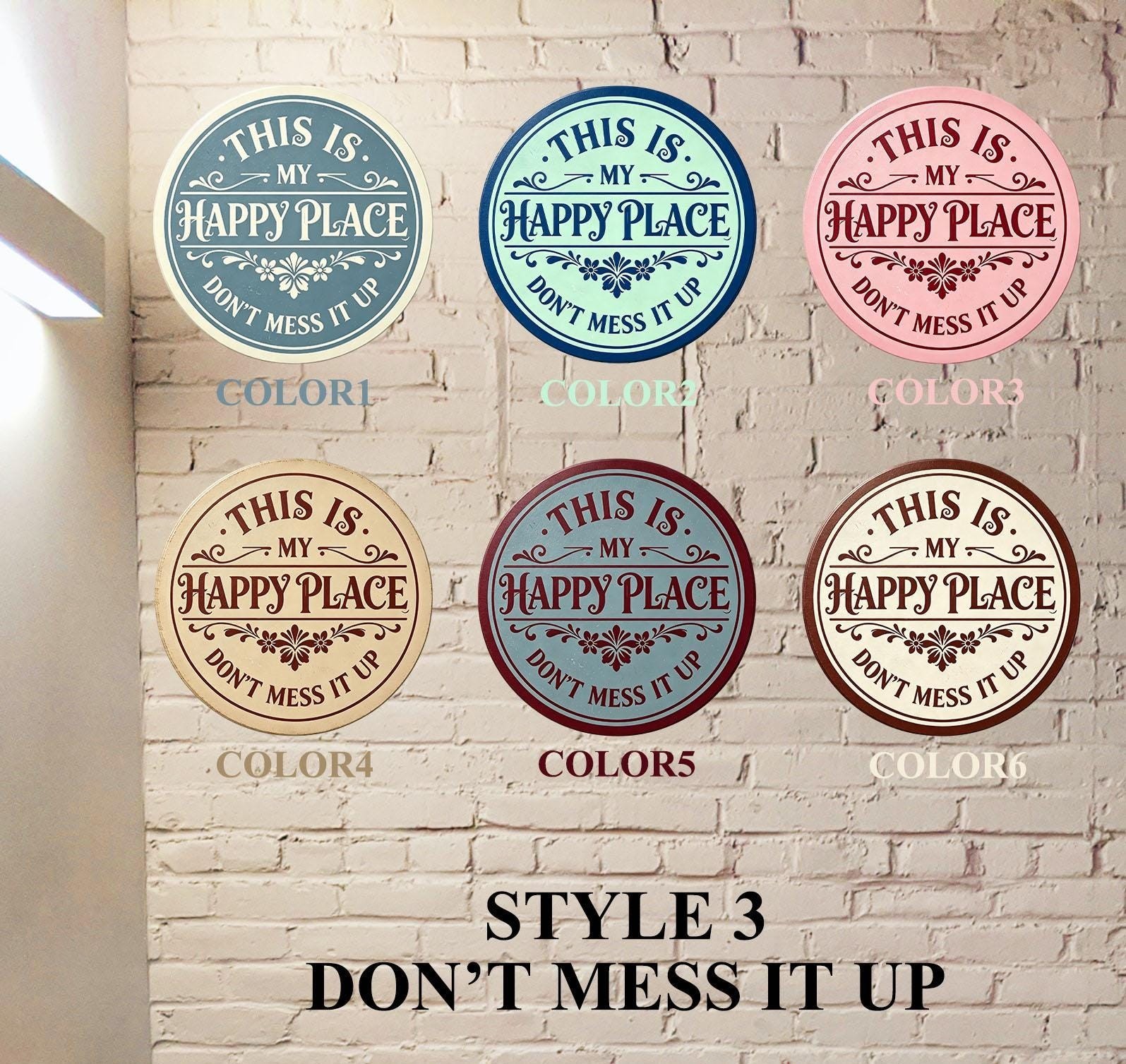 This Is My Happy Place Metal Sign,Rustic Home Decor,Whimsical Home Decor,Garden