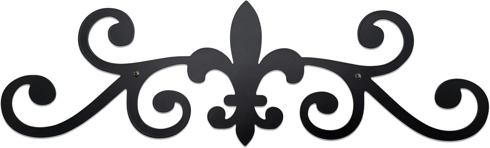Rustic Metal Scroll Wall Art Small Black Iron Decorative Wall Sculpture for Home