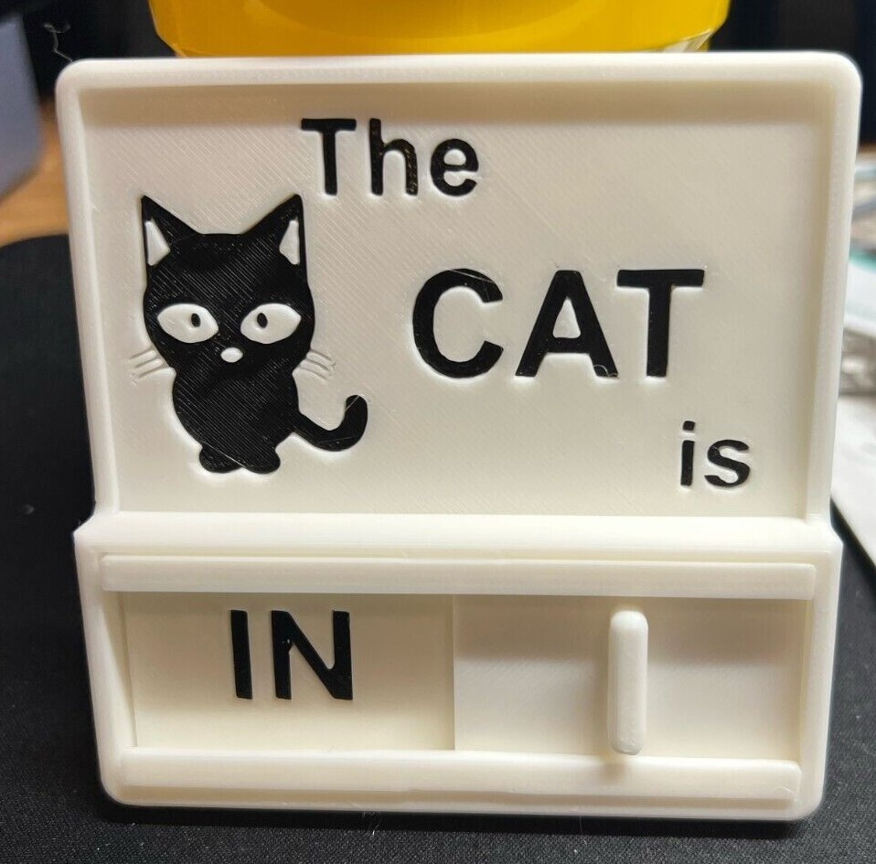 Cat Outside Inside Reminder Sign