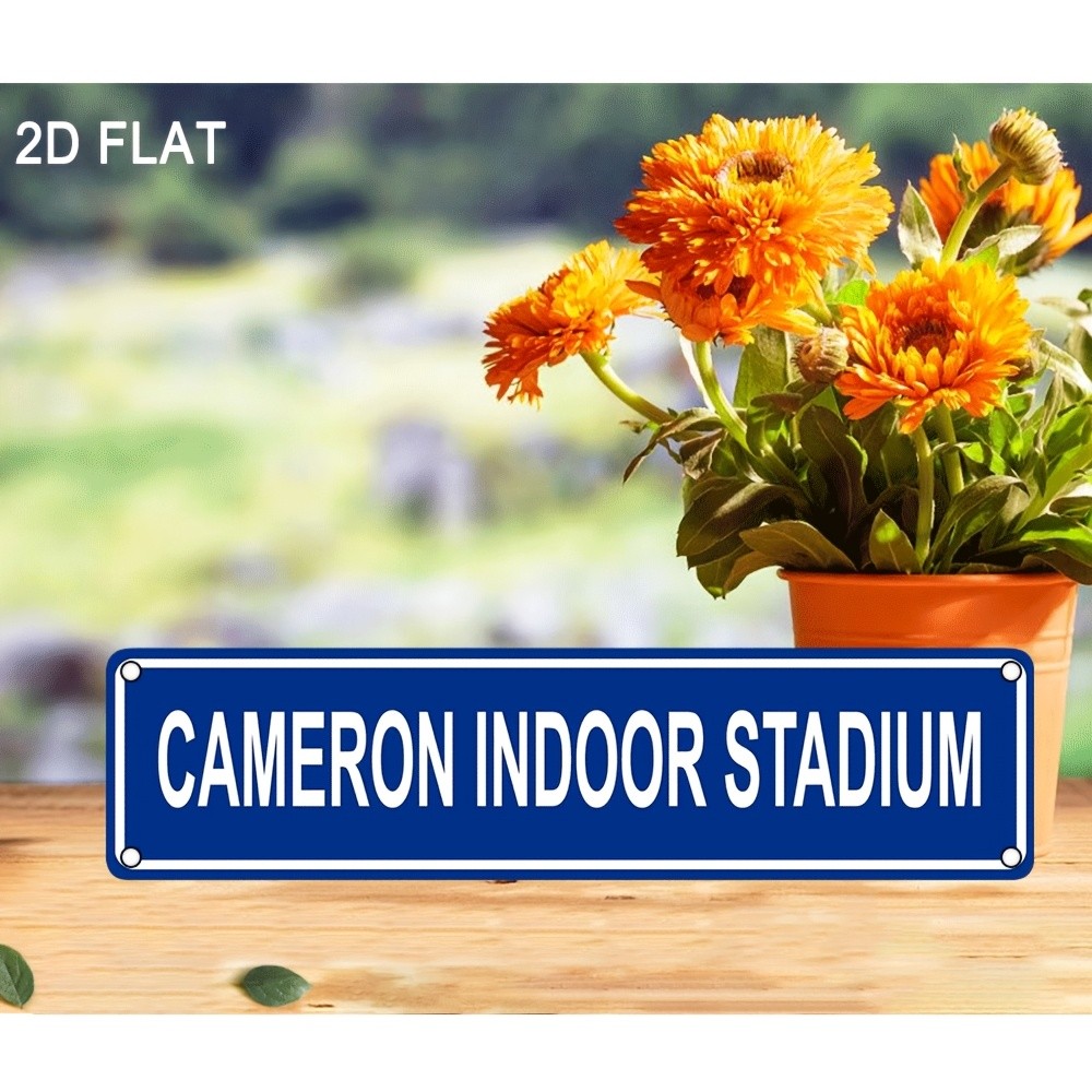 Weather Resistant Cameron Indoor Stadium Metal Sign Backyard Patio Sports Decor