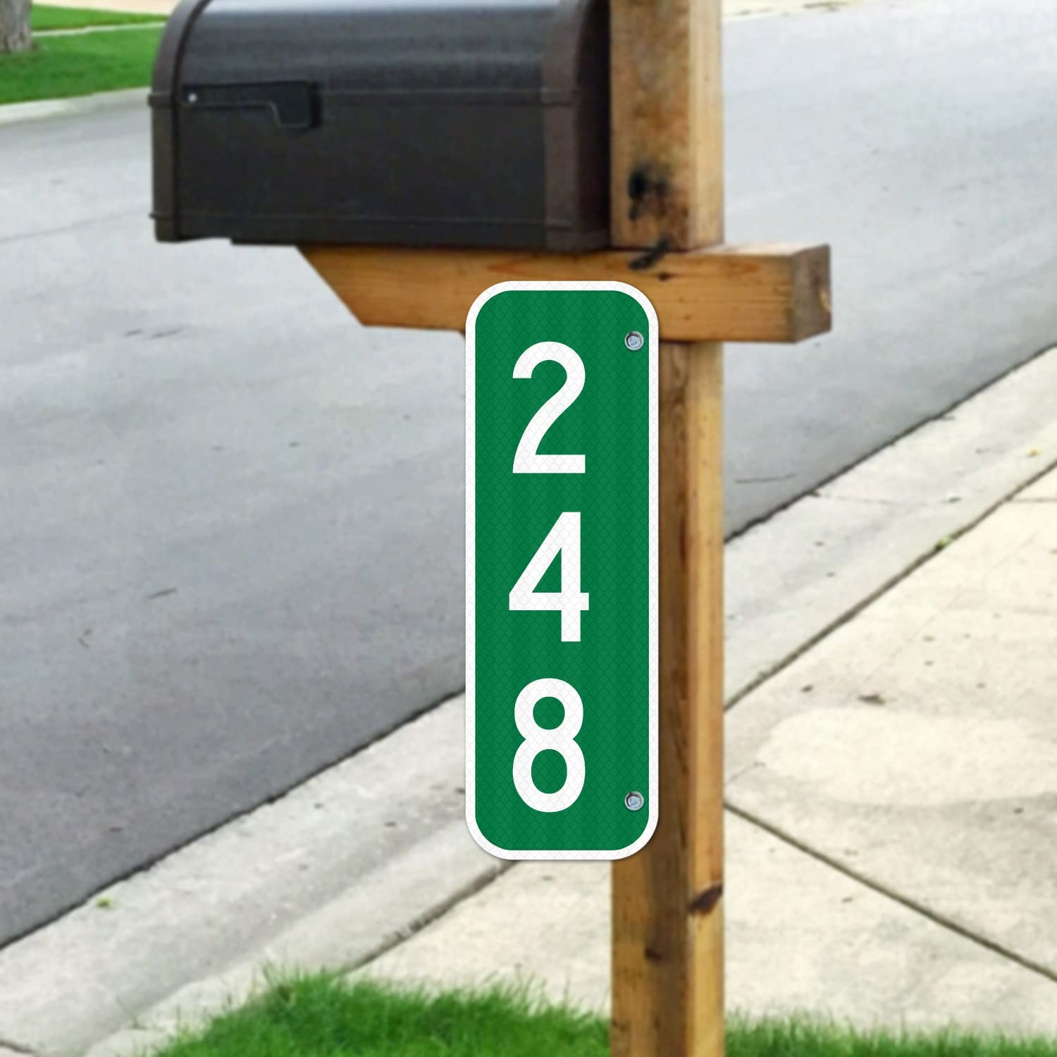 911 Address Sign, Custom Emergency Vertical Mailbox Reflective Sign, Ideal Fo…