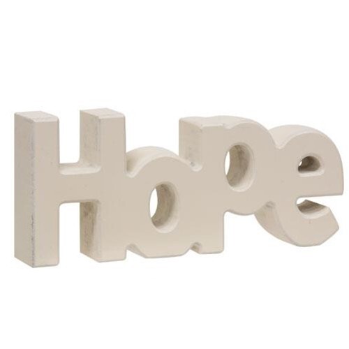Wooden «HOPE» SIGN Block Shelf Sitter Wood SIGN Block Words of Encouragement