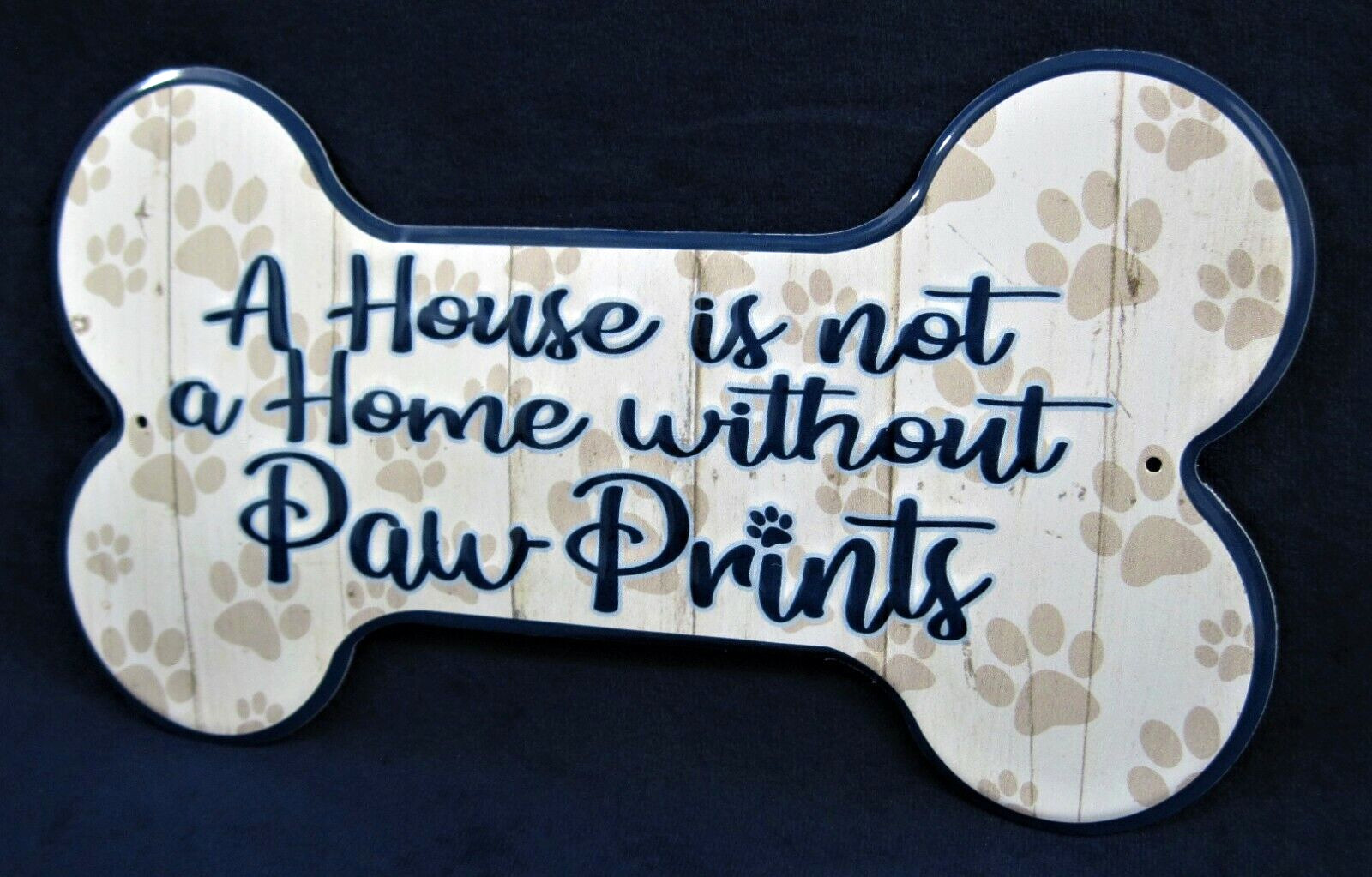 PAW PRINTS -*US MADE*- Die-Cut Embossed Metal Sign – Dog Pet Home Wall Décor