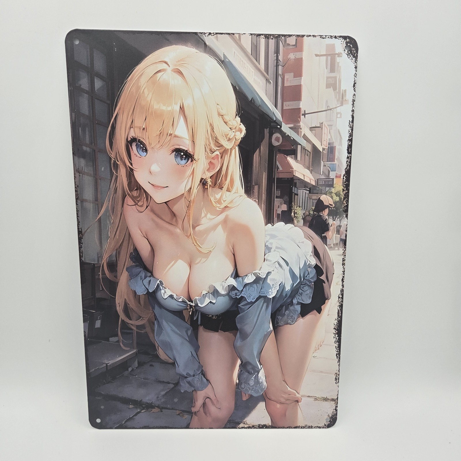 Pinup Anime Girl Metal Tin Sign Wall Posters 8×12