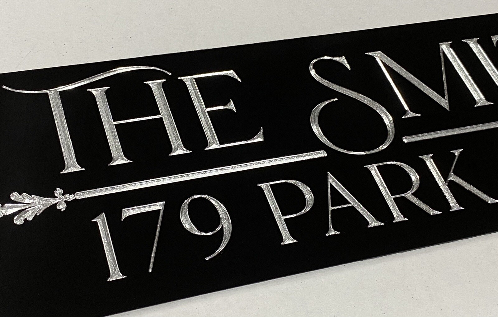 Engraved Personalized Custom House Home Number Street Address Metal 16×5 Sign