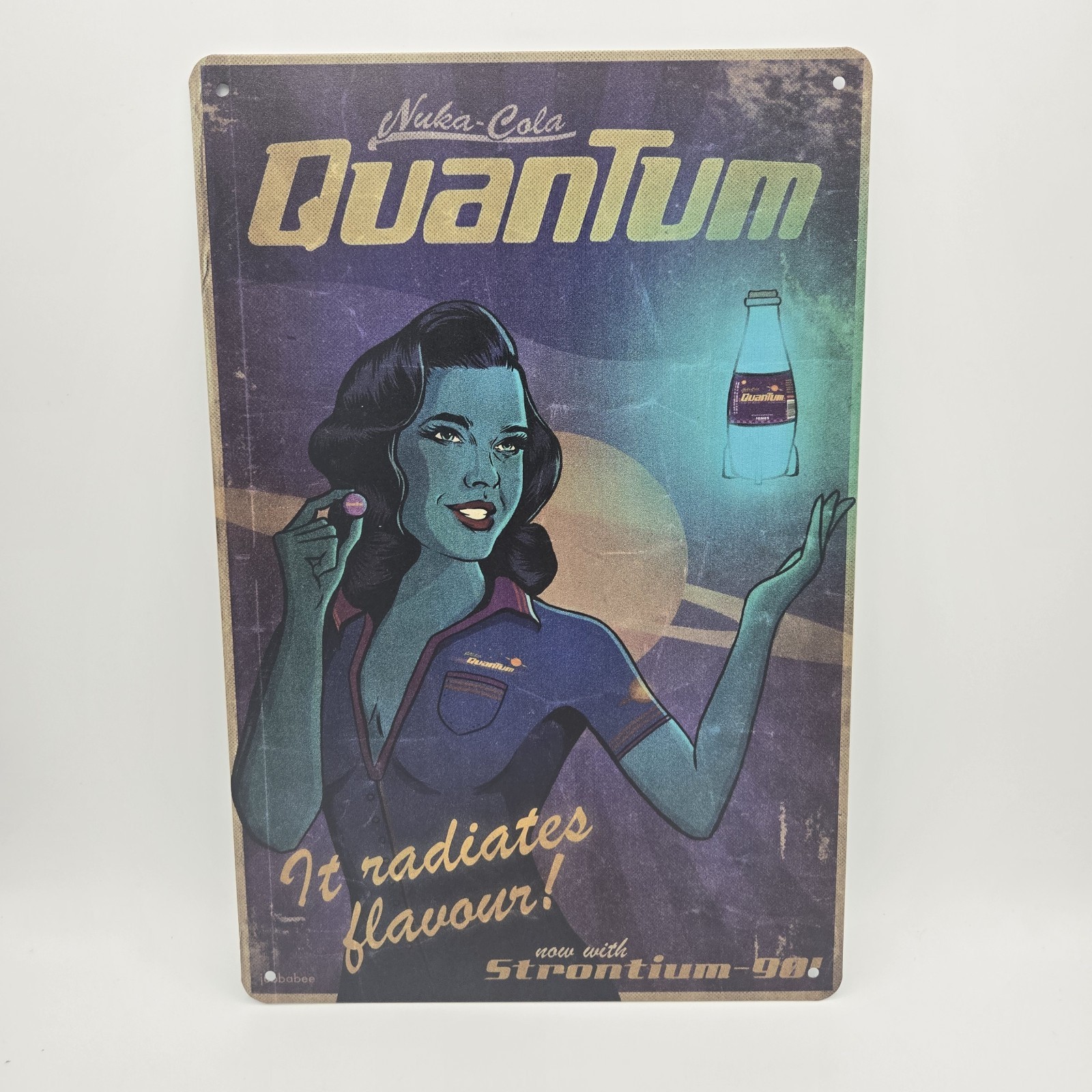 Nuka Cola Tin Metal Sign Poster Vintage Rustic Look Fallout Video Game Gamer Art