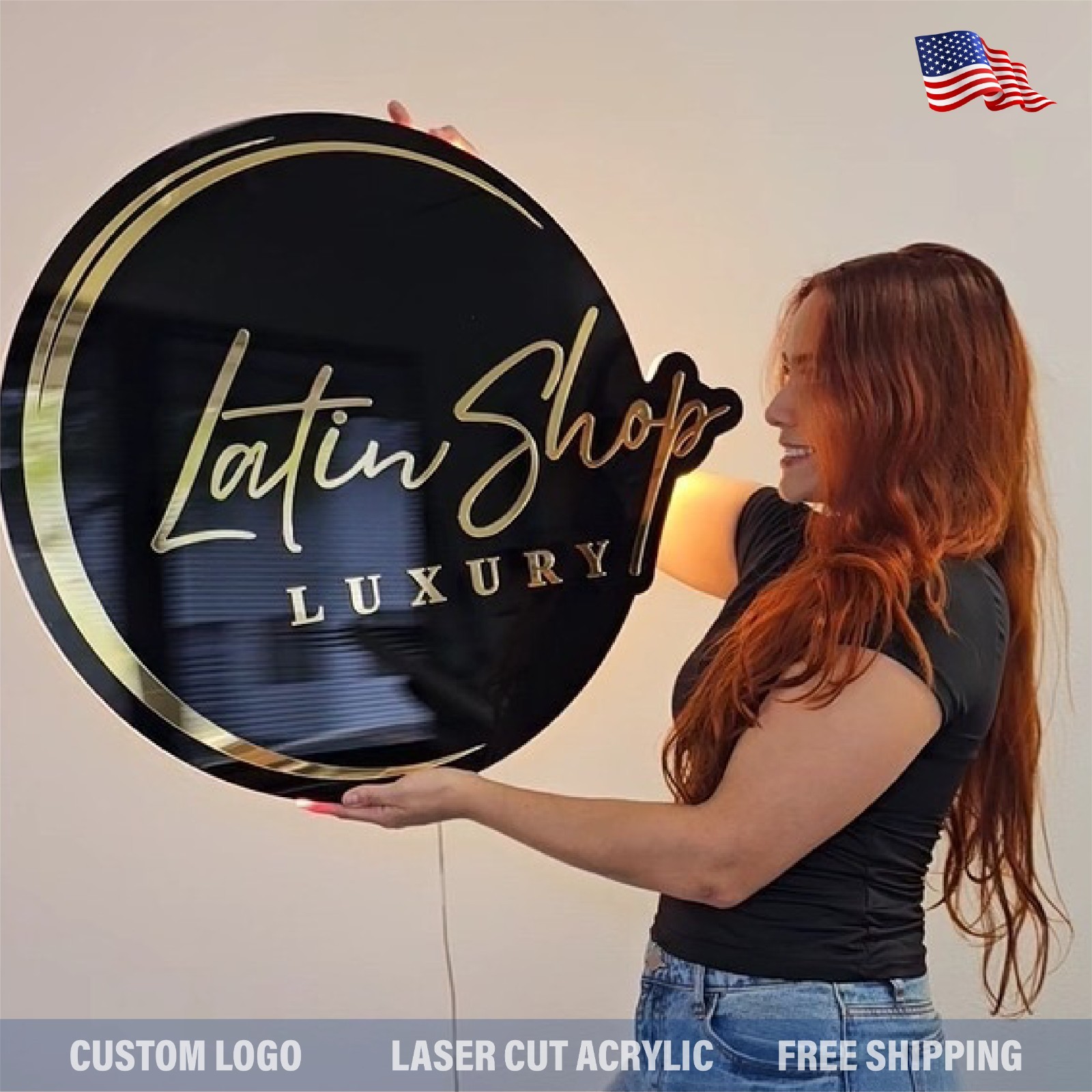 Custom Acrylic LED Logo Wall Sign – Backlit Business Wall Decor