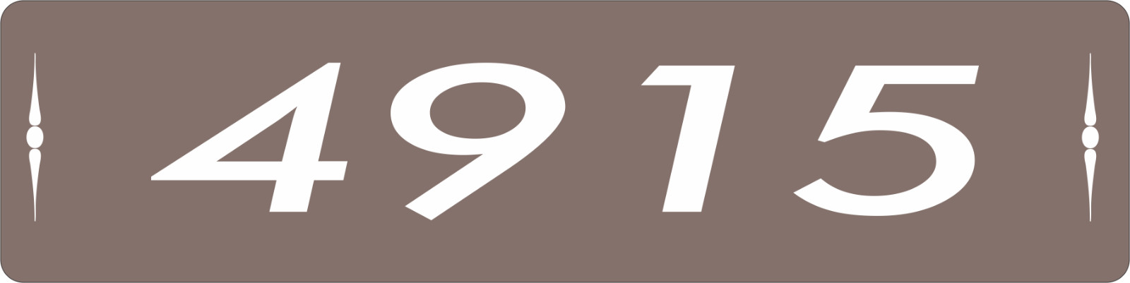 Personalized Aluminum Metal Address Sign Customized With Custom Number 3″ x 12″