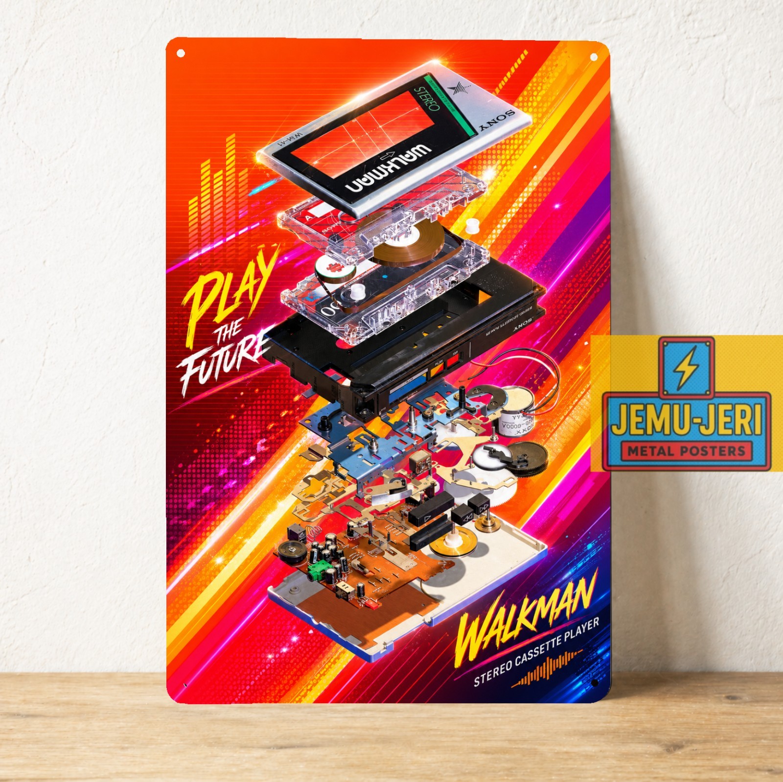 Walkman Vintage Audio Music Player Metal Sign Poster 20x30cm
