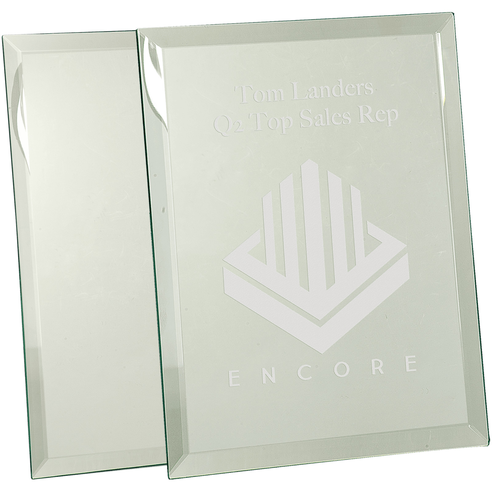Blank Glass Mirror Plaques Customizable Awards & Signage, 6×8, 7×9, 9×12