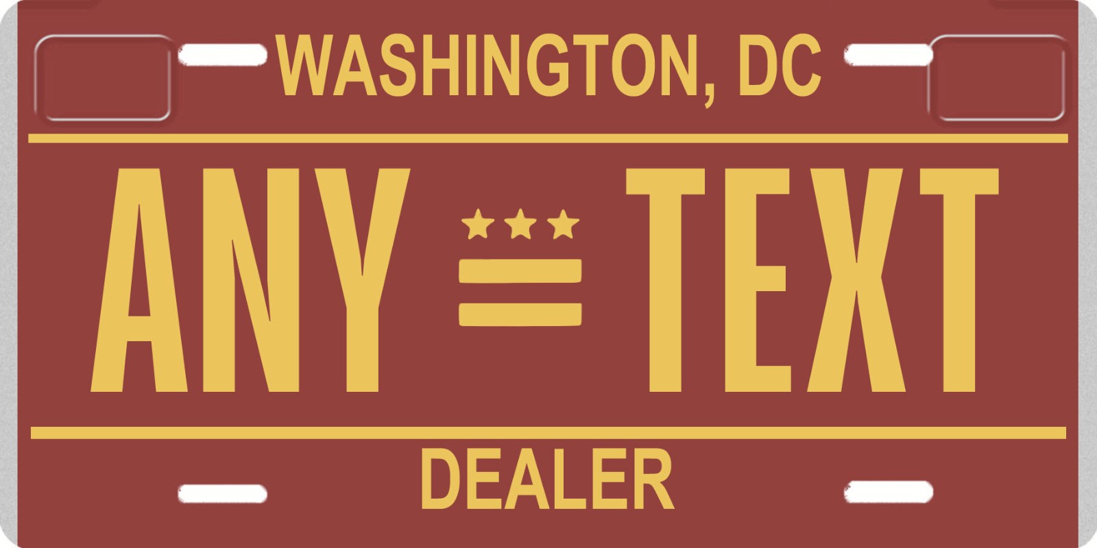 Washington DEALER FLAT License Plate 2000s custom personalized YOUR TEXT Car Tag