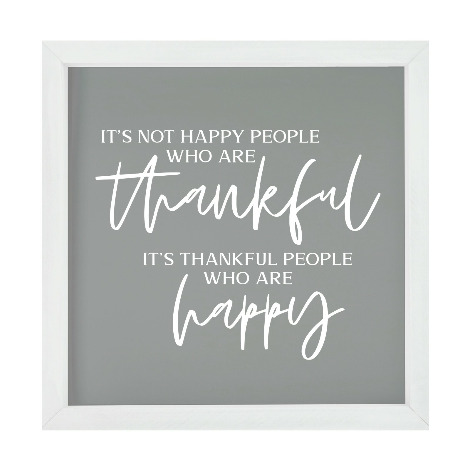 Inspirational 7×7 Wooden Framed Shadow Box Modern Wall Art Decor It’s Not Happy