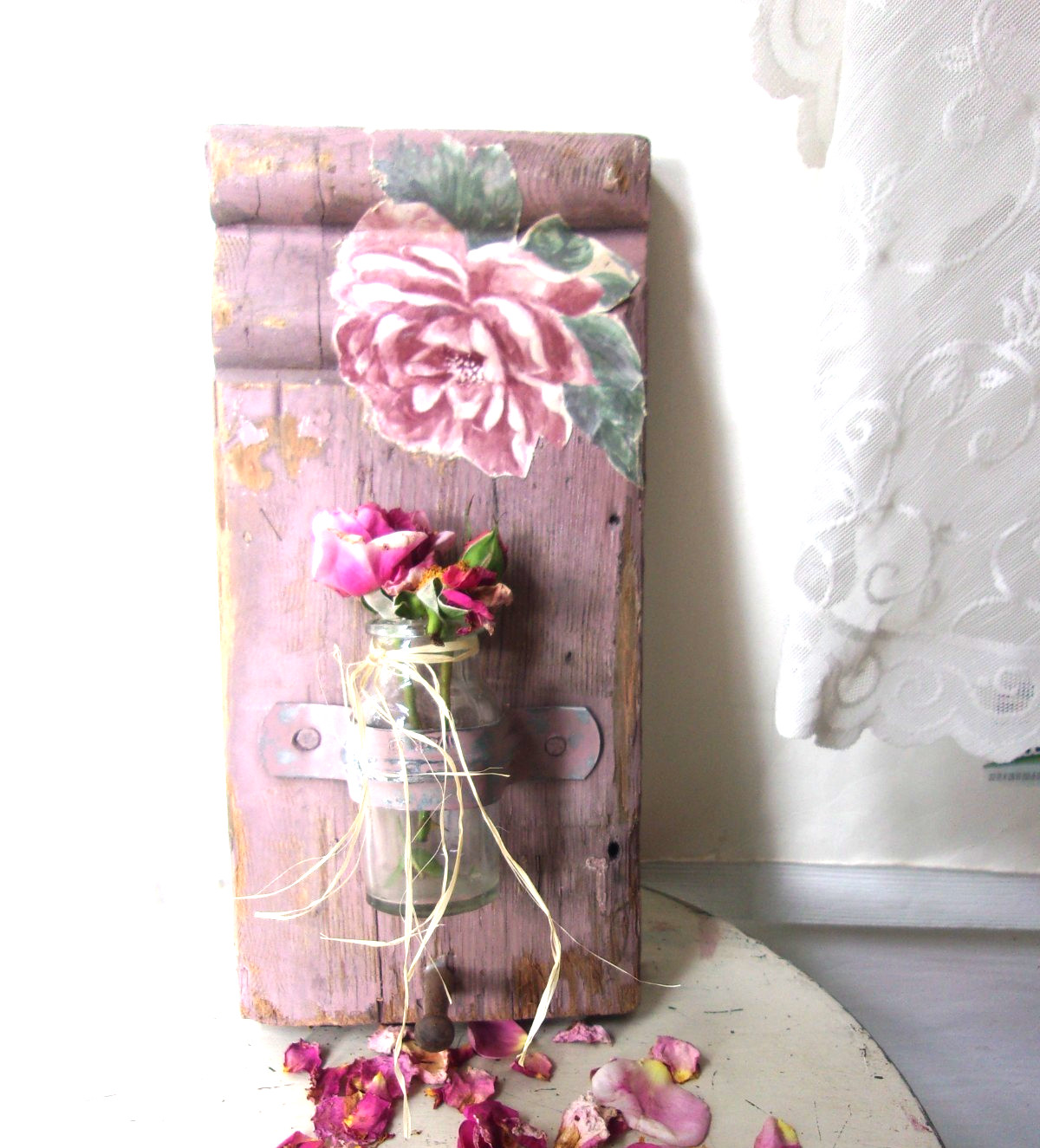 RuStic Prim WoOd PliNth CoUnTRy GaRDeN VaSe WaLL DeCor Porch- Door- SheShed 11×5