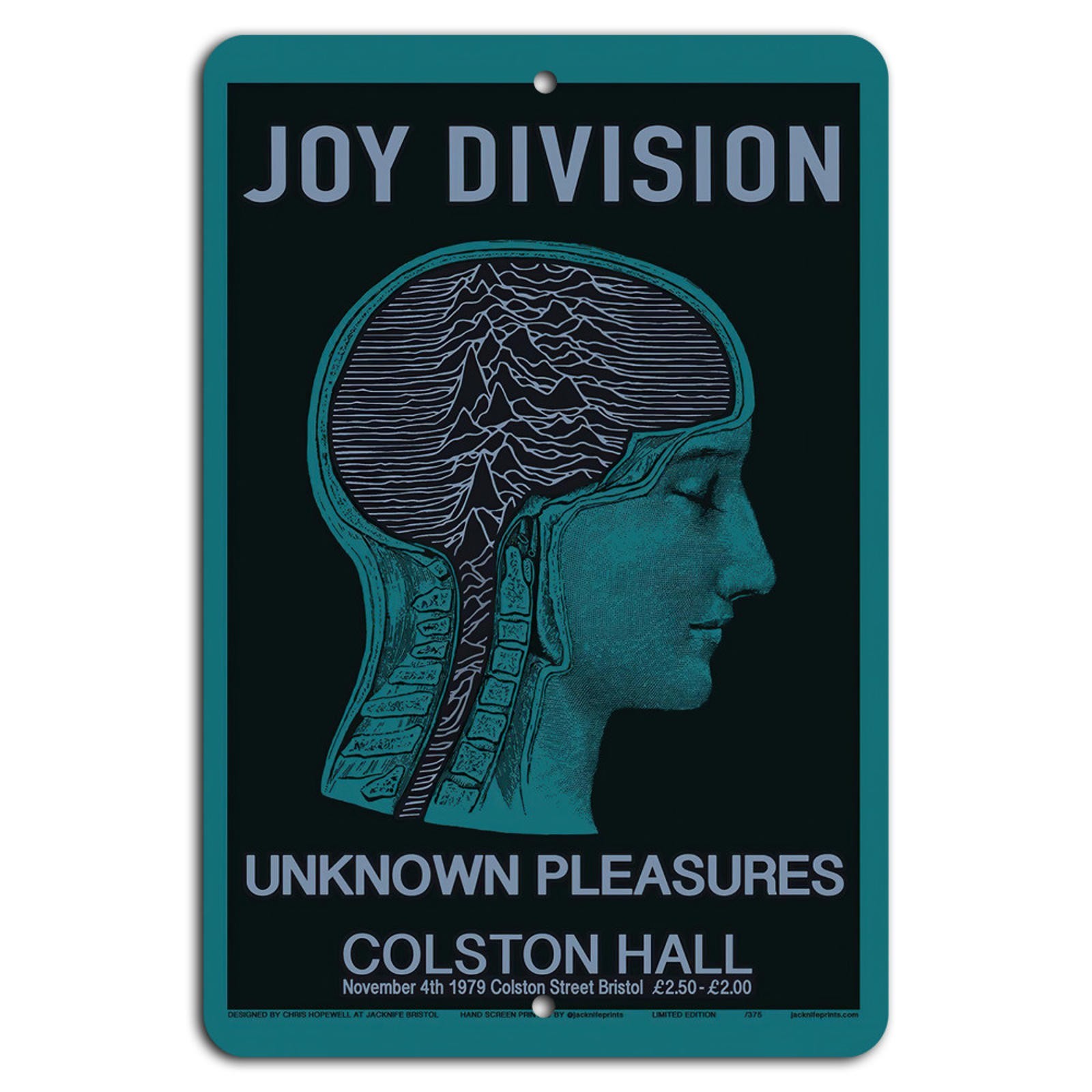 Unknown Pleasures Sign BanginPrints Aluminum Metal Decorative Plaque
