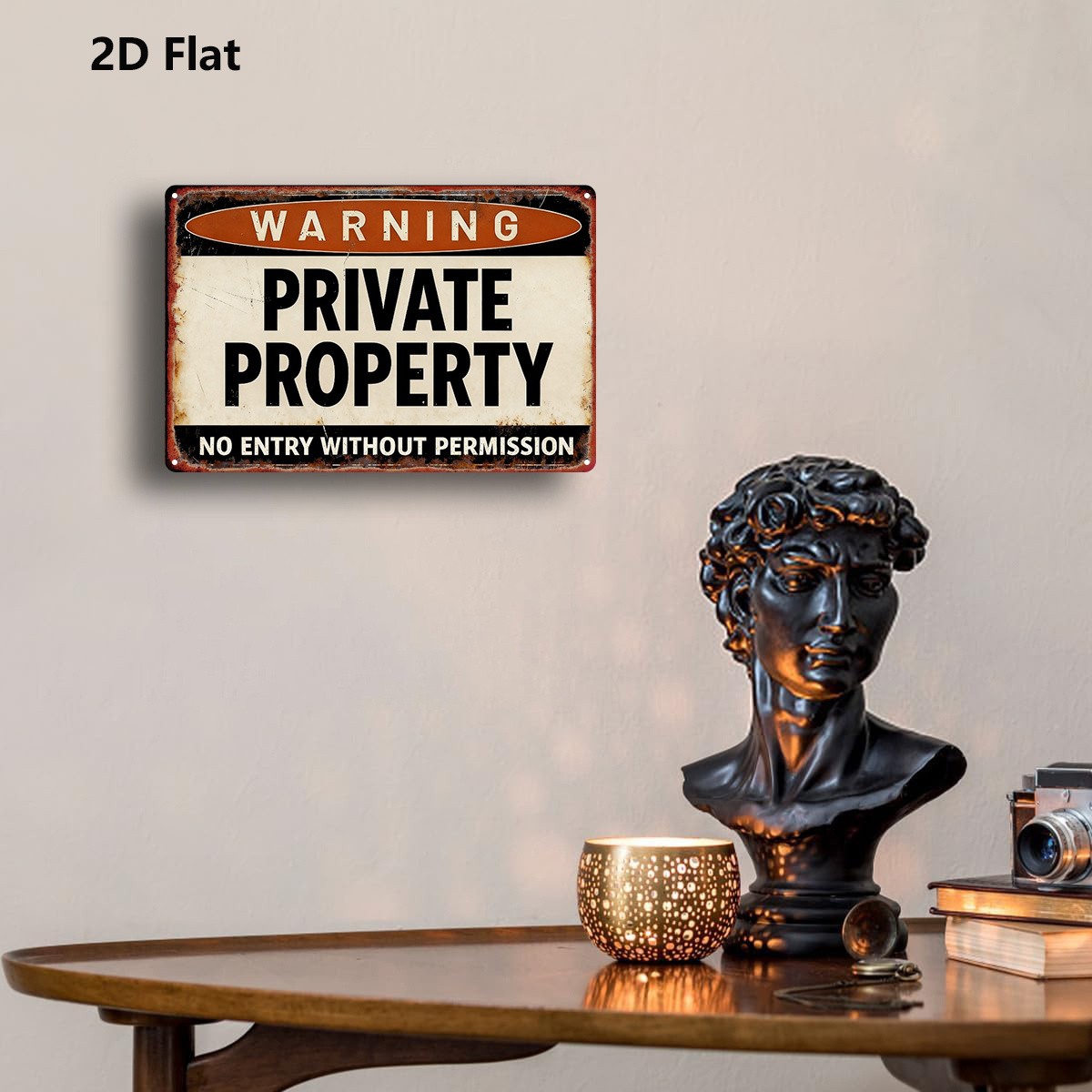 20.32*30.48 cm Metal Warning Private Property Sign