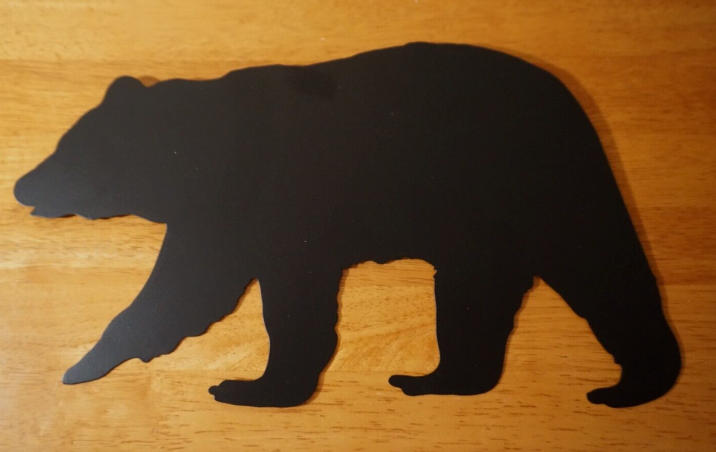 BLACK BEAR METAL SCULPTURE SIGN Rustic Lodge Log Cabin Home Decor NEW