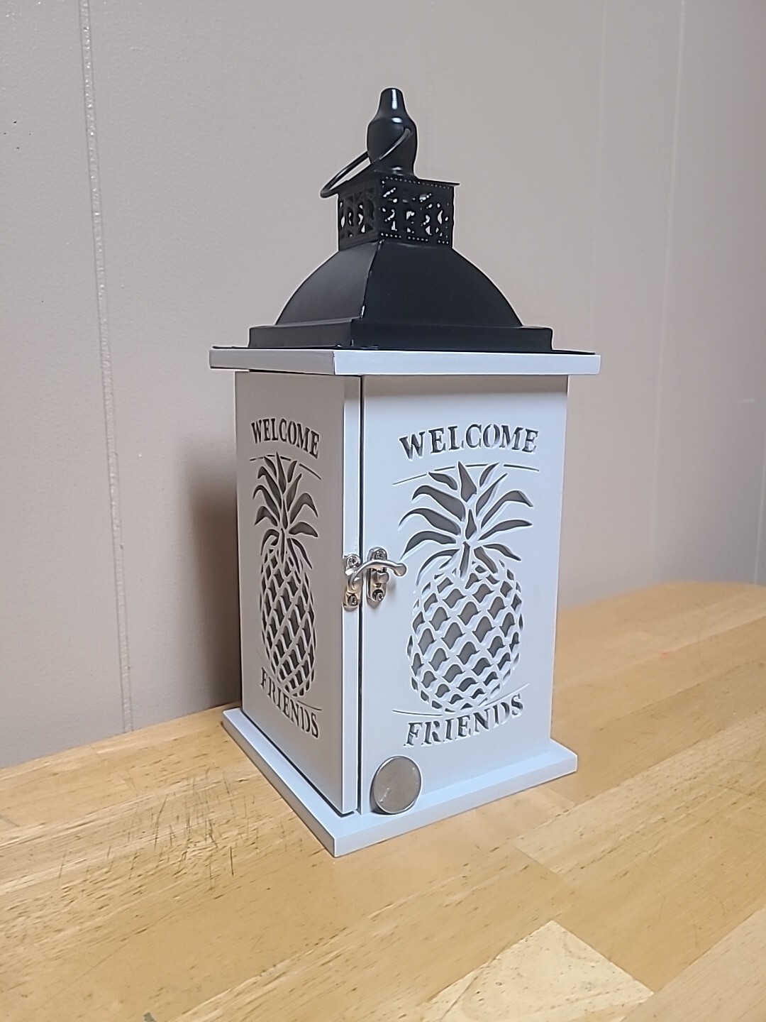 Welcome Friends Pineapple Lantern