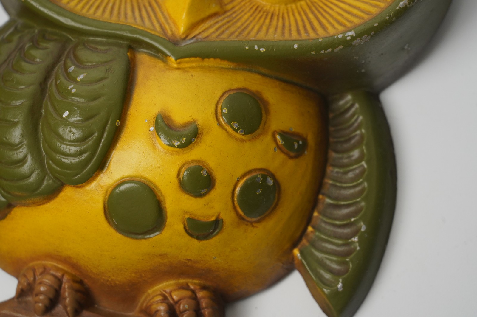 Vintage Sexton 1970 Cast Metal Owl Wall Plaques Set of 2