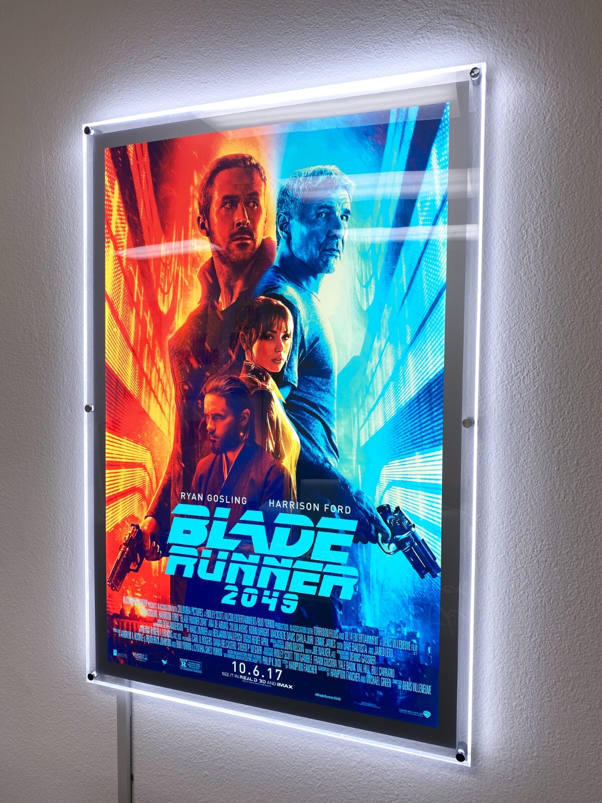 LED Light Box Poster Frame 18×24 Wall Mounted Halo Backlit Acrylic Frame