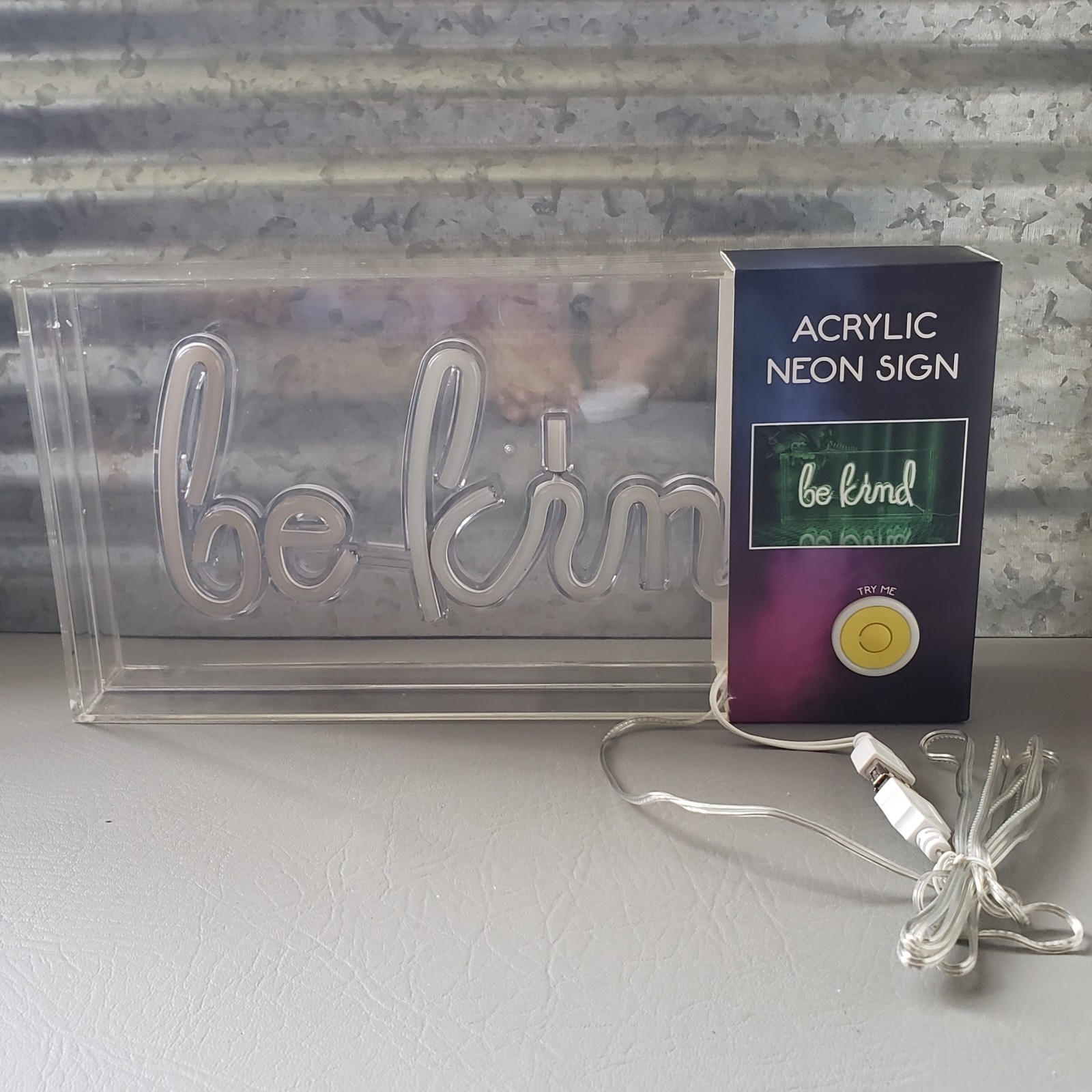 Be Kind Neon Letters Sign Table Sign Hangable Neon Wall Sign 12″L x 6″H x 1.75″D