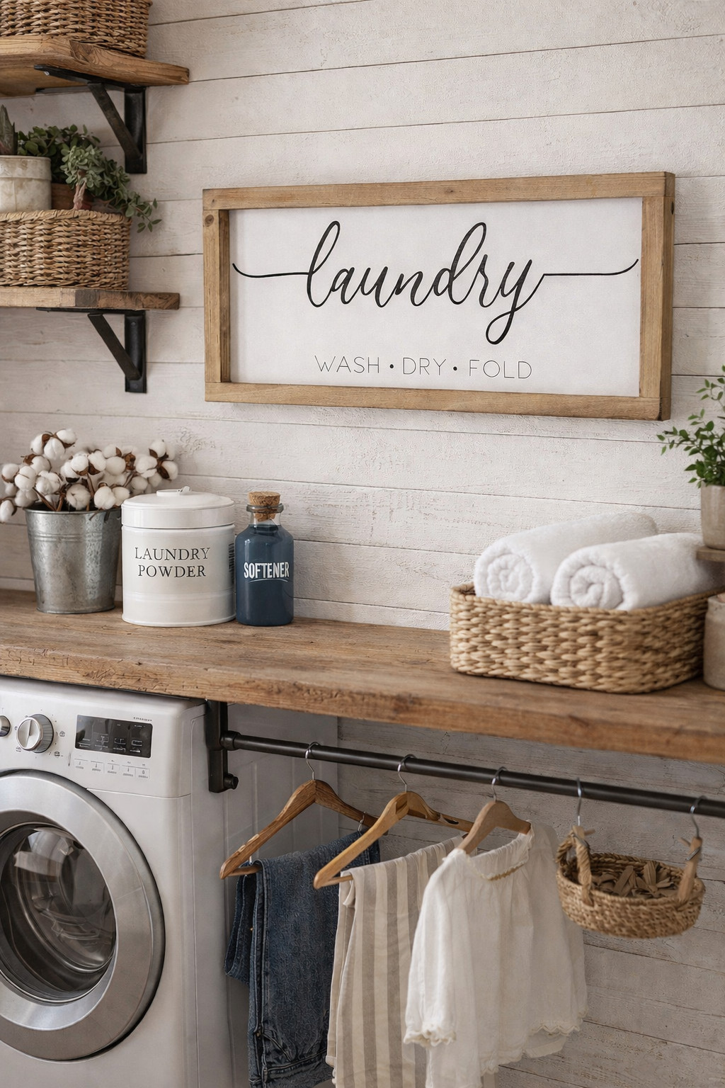 Farmhouse Laundry Room Sign Decor, New in box, 17″x 8″x 0.5″