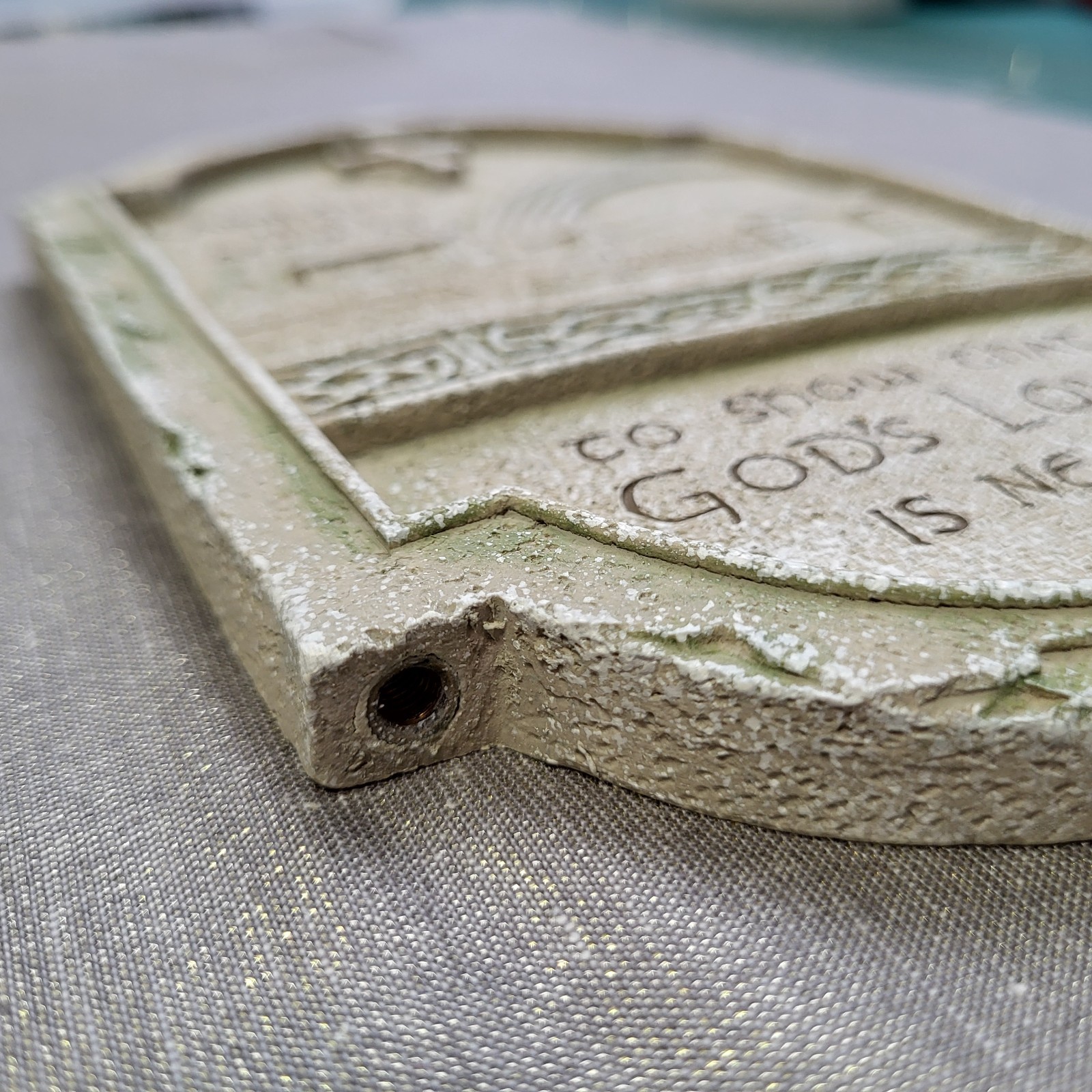 Irish Blessing Stone Plaque w/Ground Stakes «Rainbows Will Appear»