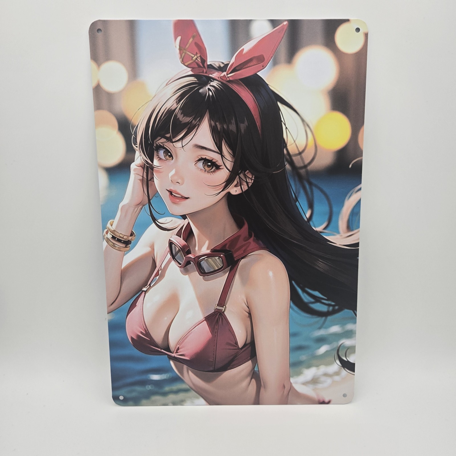 Pinup Anime Girl Metal Tin Sign Wall Posters 8×12