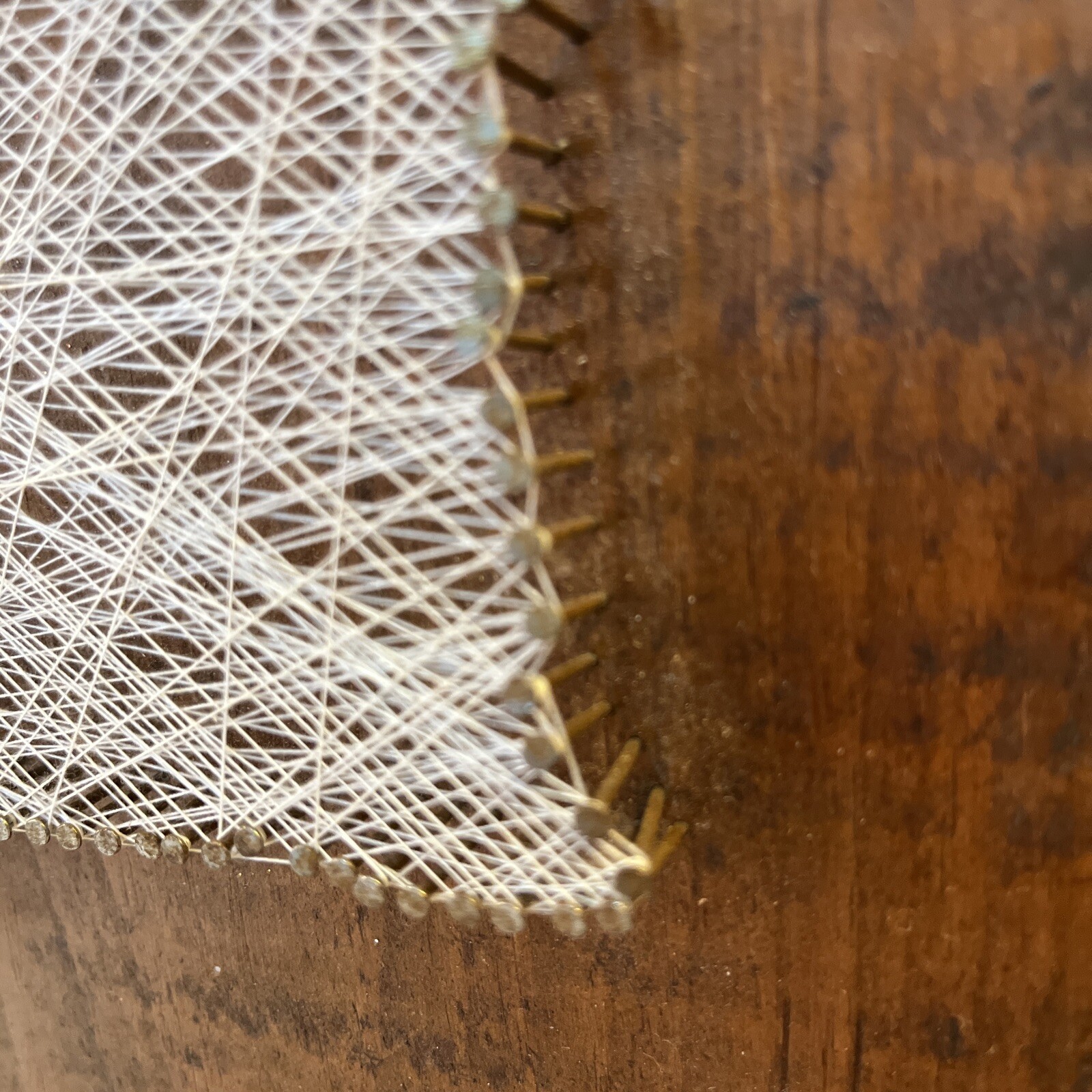 Handmade String Art of The State Of Alabama On Stained Wood Board