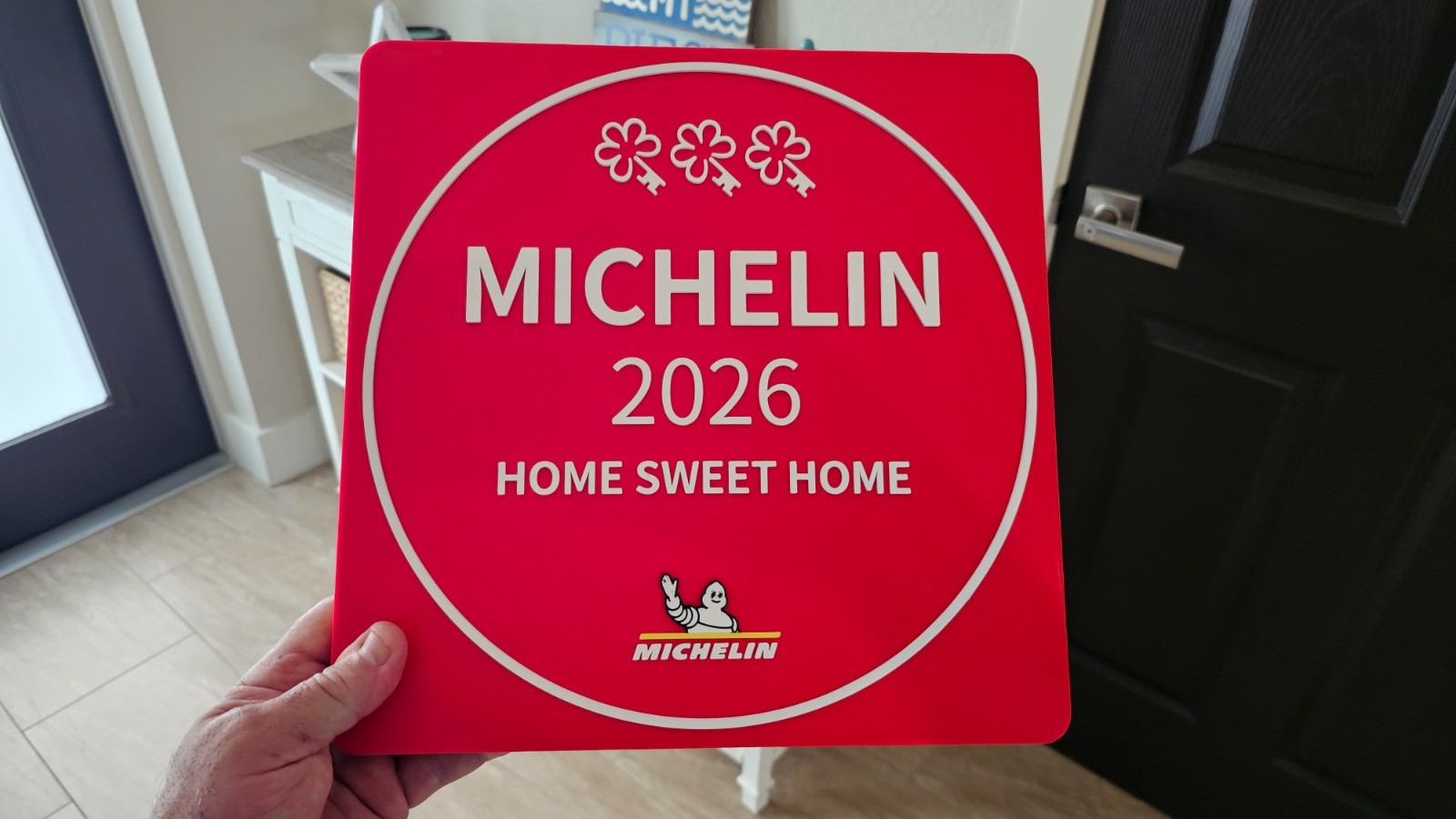 Custom 2-Sided Michelin Keys Wall Plaque – Gift For A GREAT Stay!