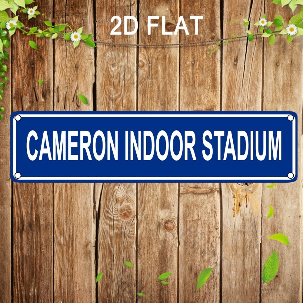 Weather Resistant Cameron Indoor Stadium Metal Sign Backyard Patio Sports Decor