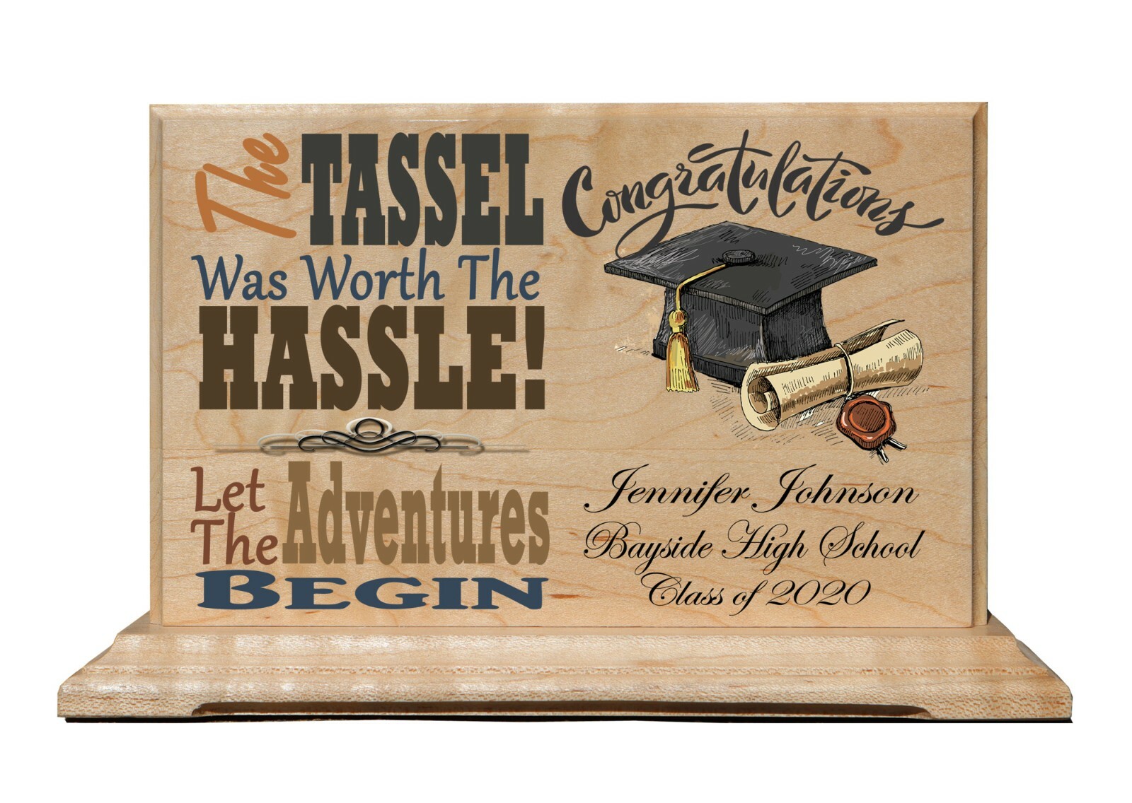 Custom Graduation Gift Congratulations Gift For High School or College Graduates