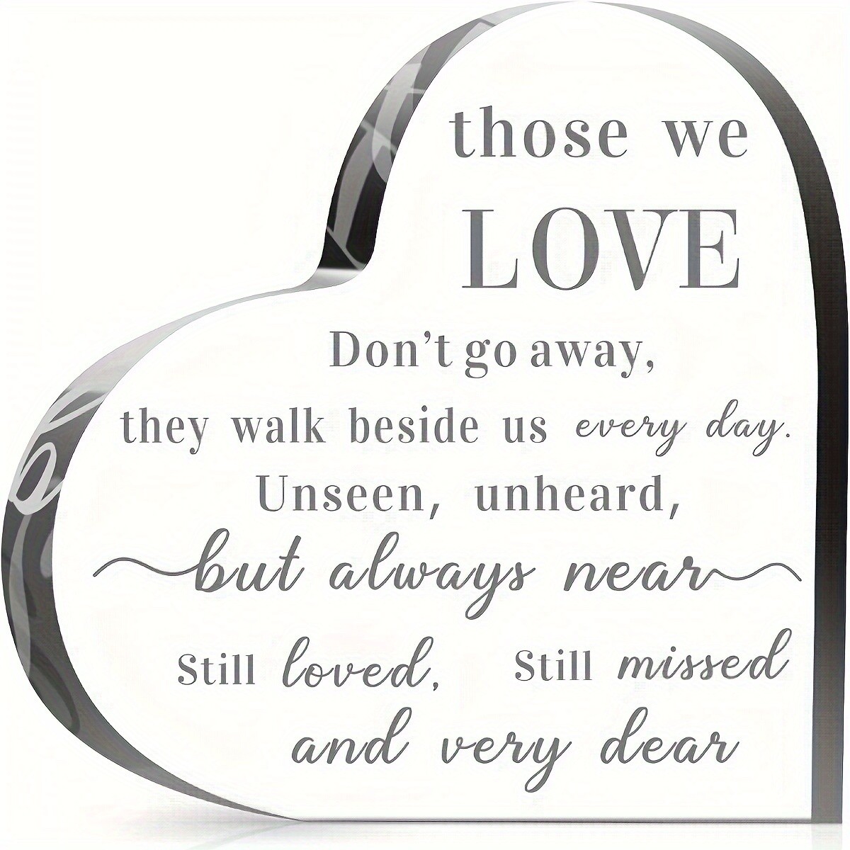 1 PC Love Clear Acrylic Ornament Memorial Gift Table Decoration