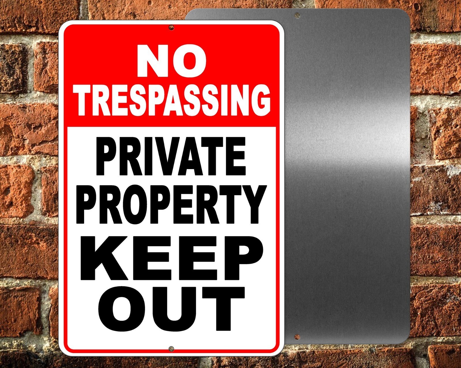 No Trespassing Private Property Keep Out Do Not Enter Aluminum Sign
