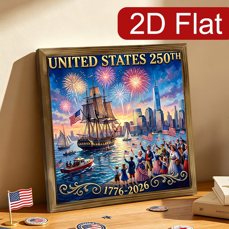 United States 250th 1776 2026 Wooden Plaque Patriotic Living Room Wall Decor