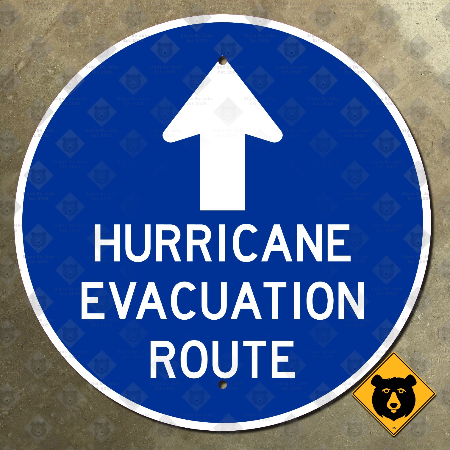 United States hurricane evacuation route marker highway road sign 2000 12×12