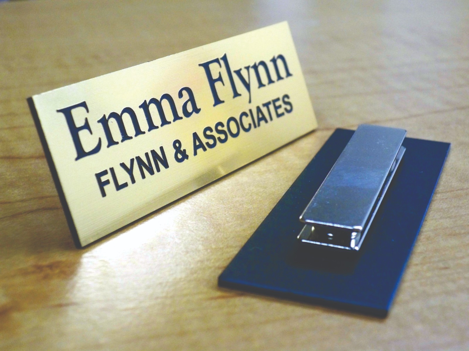Custom Engraved 1×3 inch Name Tag with Magnetic or Pin Clasp Ohio Made Any Color