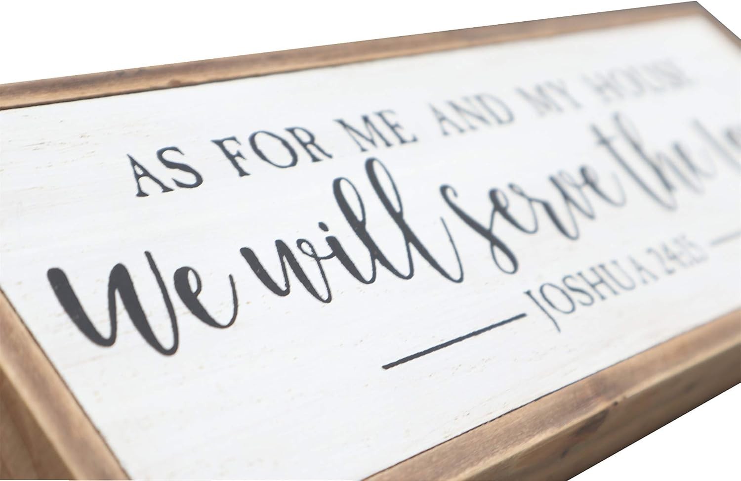 Rustic Christian Wall Decor – ‘As for Me and My House’ Wooden Sign, 9.5″x3.6″