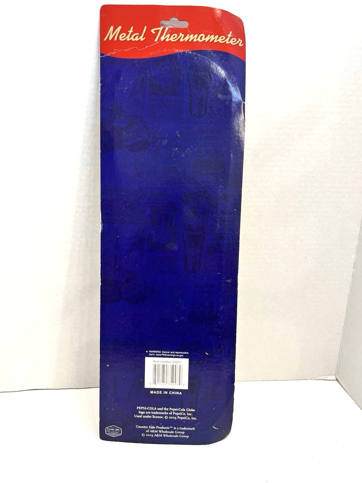 Pepsi Cola Wall Thermometer 17.5″ Indoor Outdoor New IN PKG Nostalgic Tin Metal