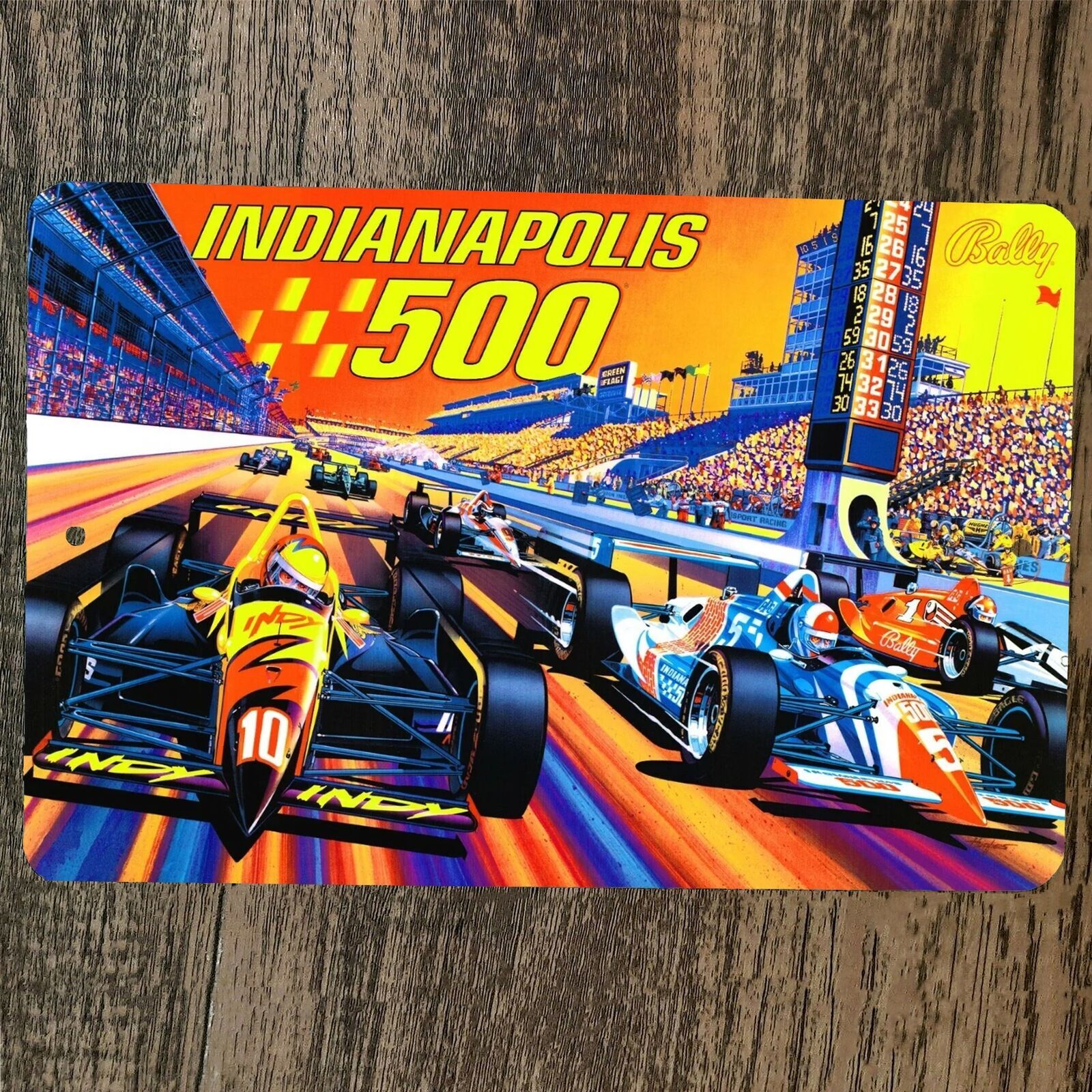 Indianapolis 500 8×12 Metal Wall Sign Video Game Poster