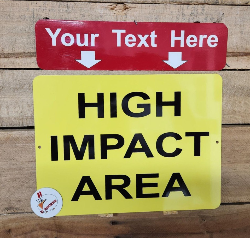 CUSTOM SIGN, WITH YOUR TEXT, make a sign, yellow / black text