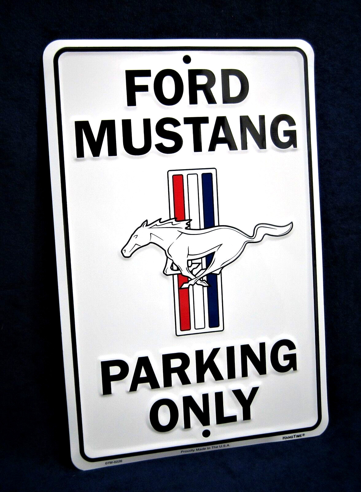 FORD MUSTANG Parking -*US MADE*- Embossed Sign – Man Cave Garage Wall Decor (Wt)