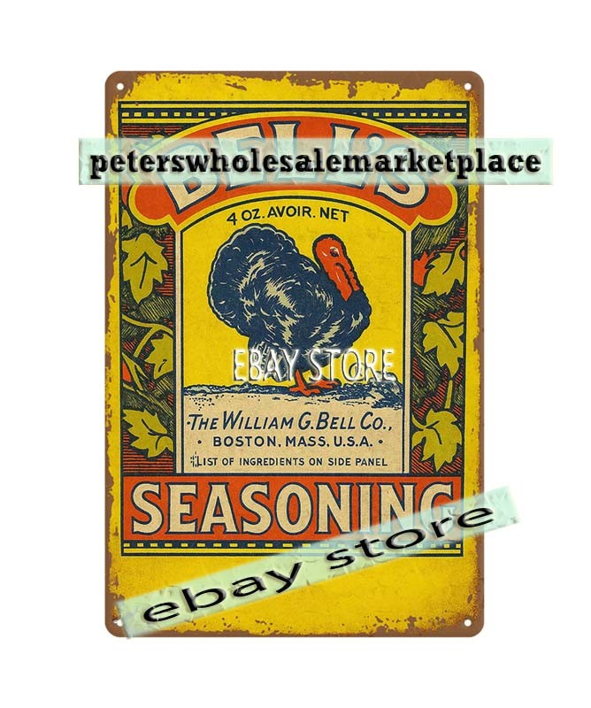 bell’s turkey seasoning poultry spices tin sign